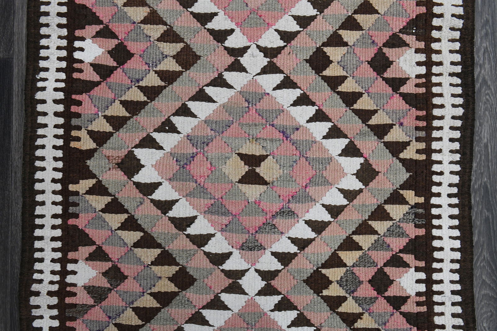2.9x12.1 ft, TURKISH KILIM Runner - 5