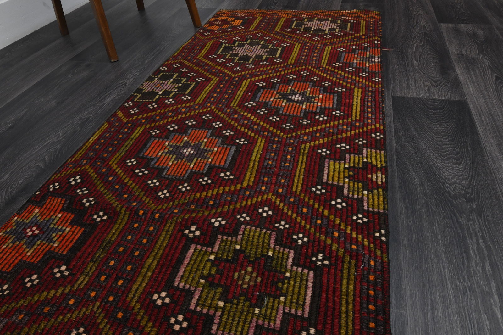 2.5x9.8 ft, TURKISH KILIM Runner - 4