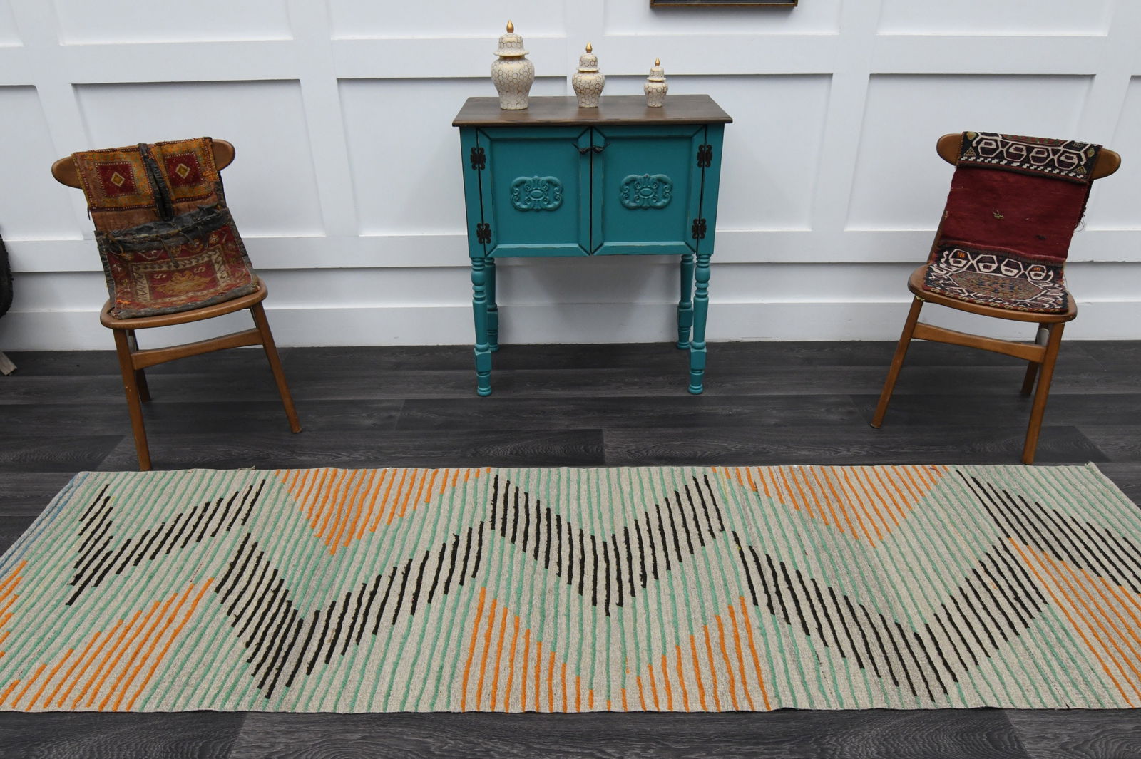 2.7x9.7 ft, TURKISH KILIM Runner - 2