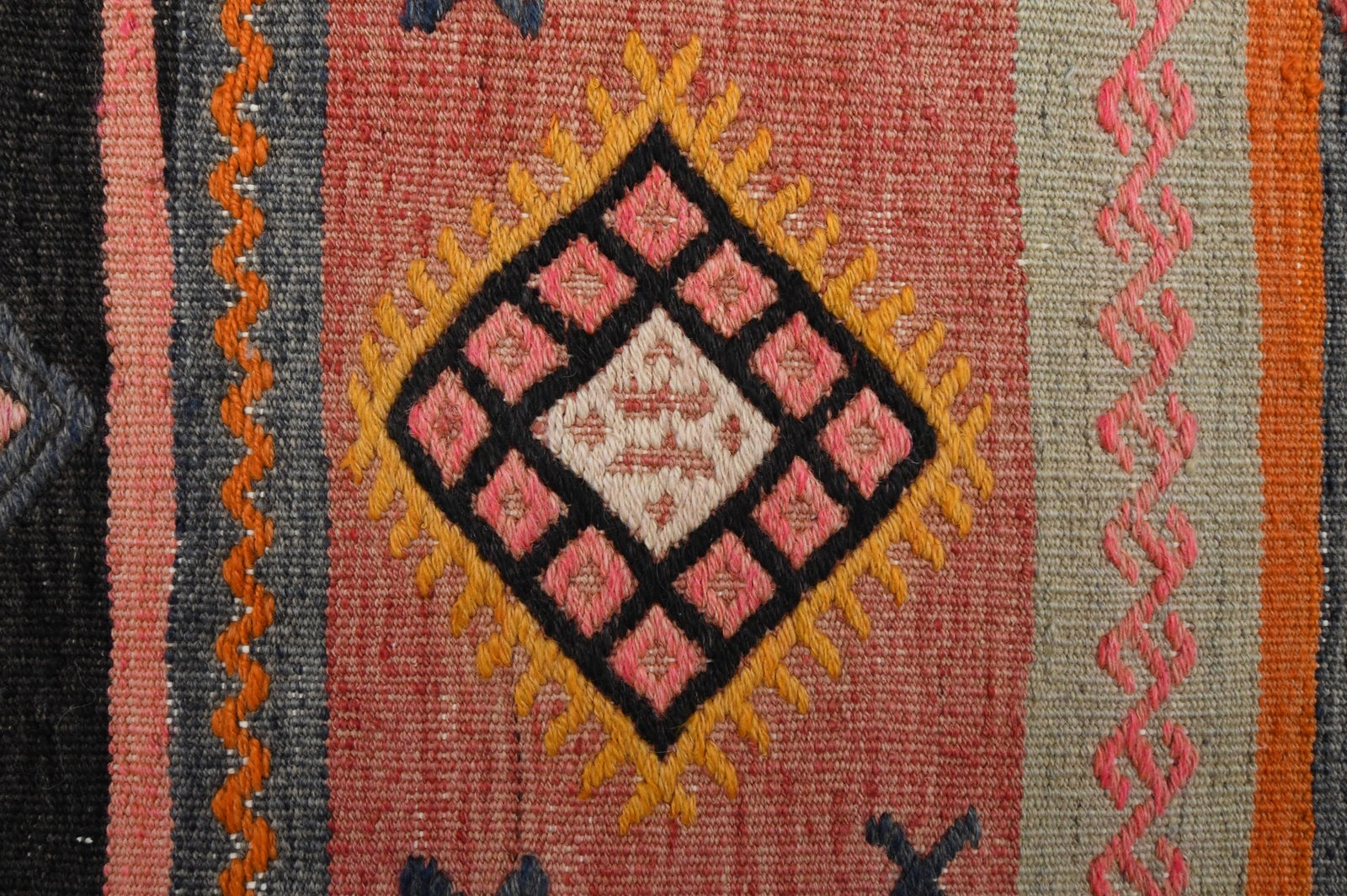 3.7x12.5 ft, TURKISH KILIM Runner - 6