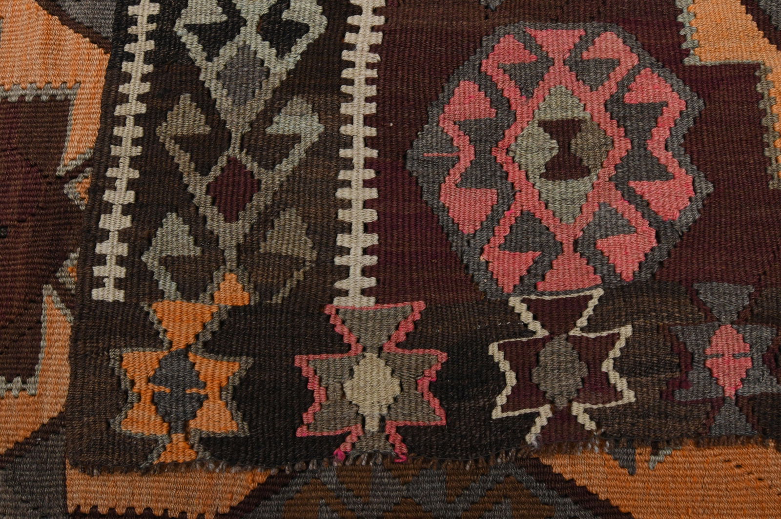 5.3x13.7 ft, TURKISH WIDE KILIM Runner - 7