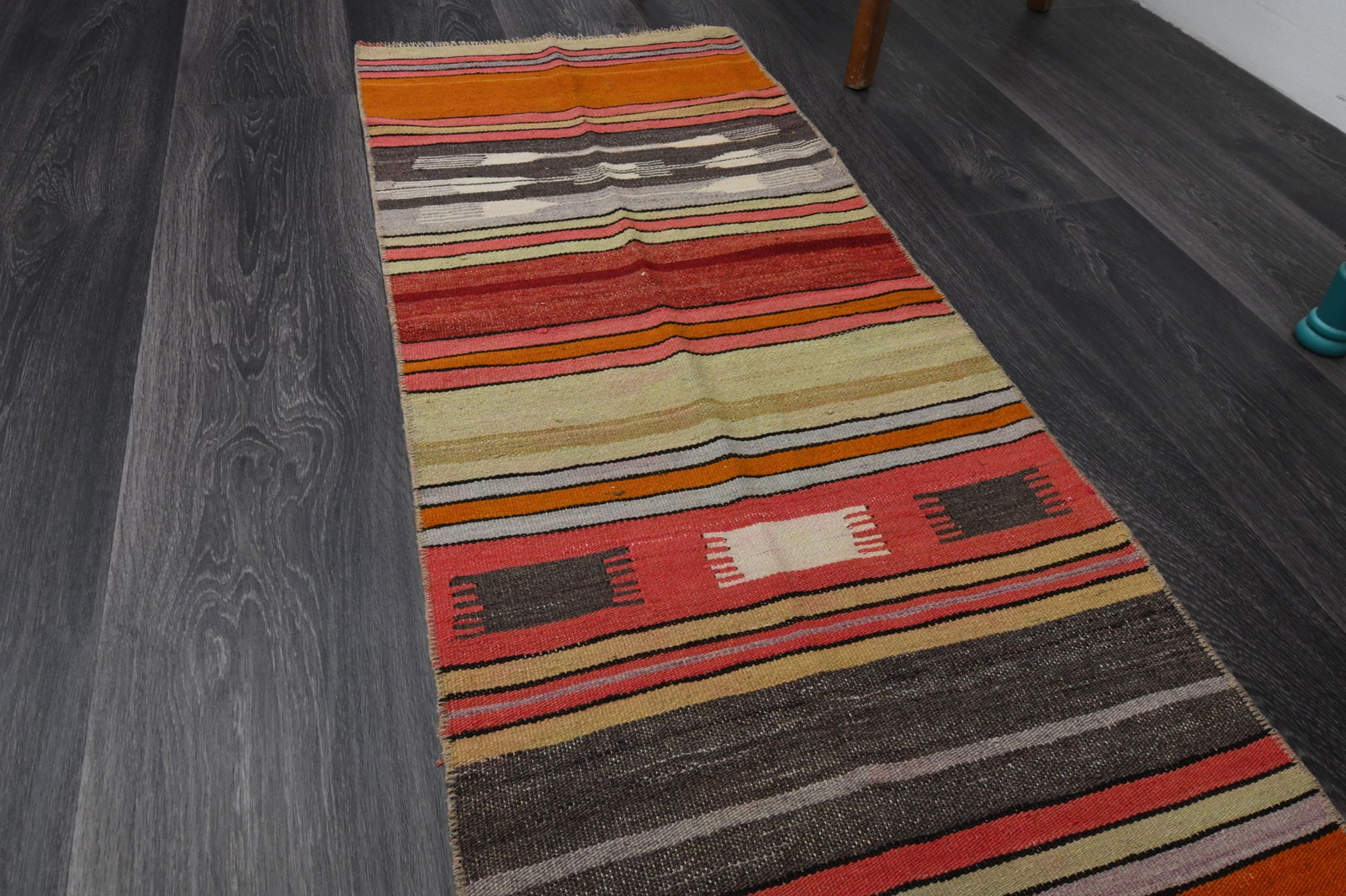 1.6x7.3 Ft, TURKISH Rug, Vintage - 3