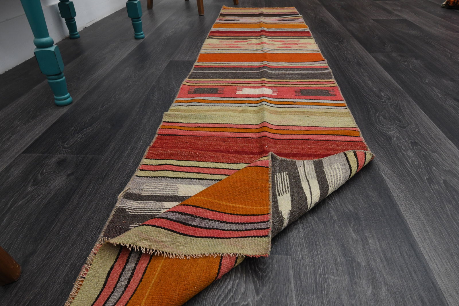 1.6x7.3 Ft, TURKISH Rug, Vintage - 8