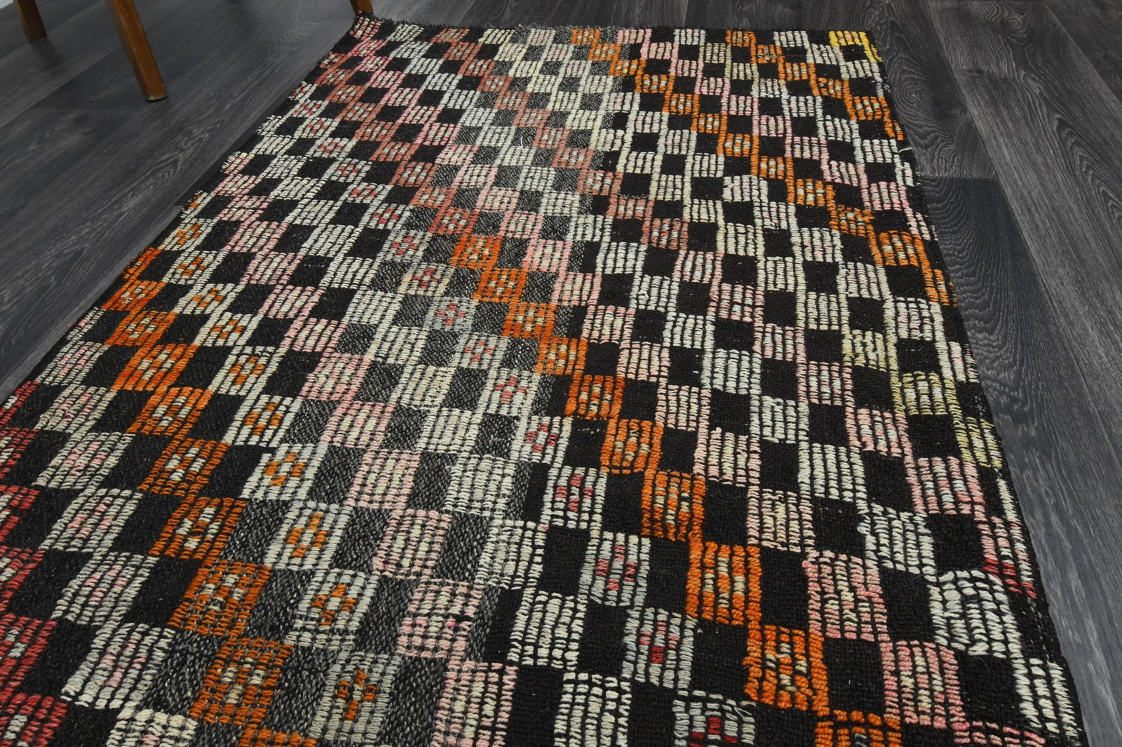 2.9x8.1 ft, TURKISH KILIM Runner - 4