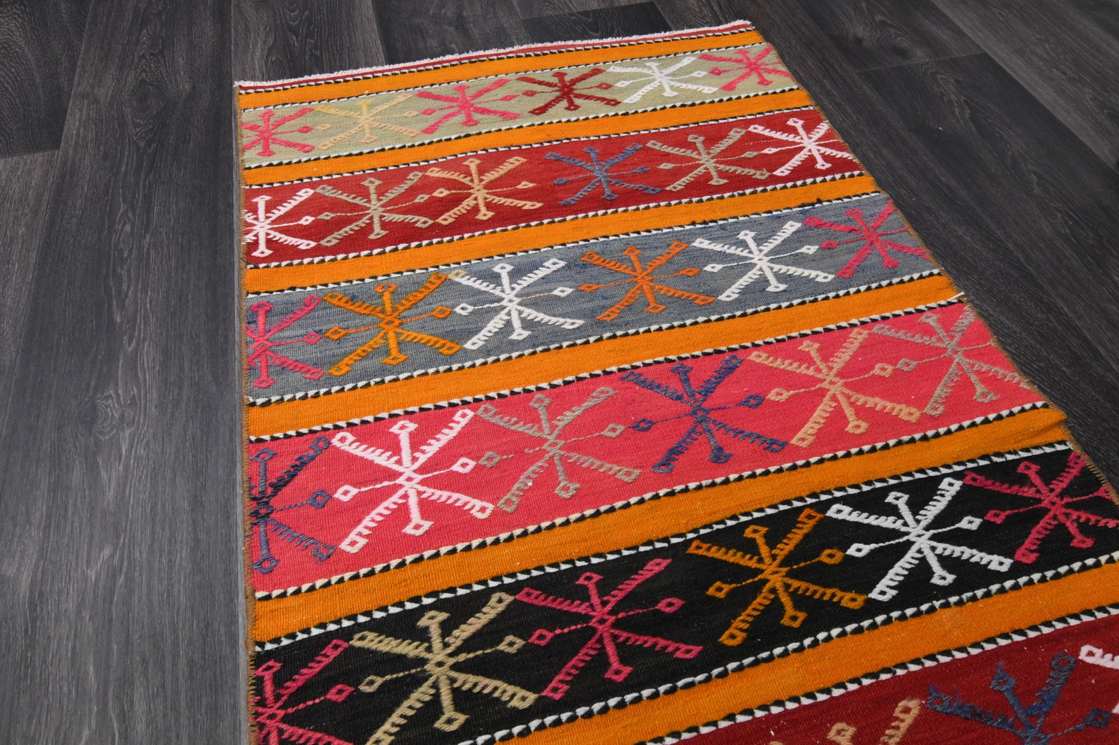 2.3x5.1 ft, SMALL KILIM RUNNER - 4