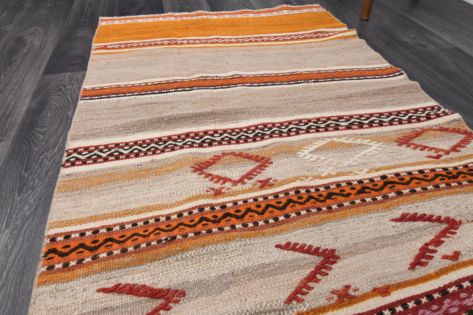 3.1x7.8 ft, TURKISH KILIM Runner - 4