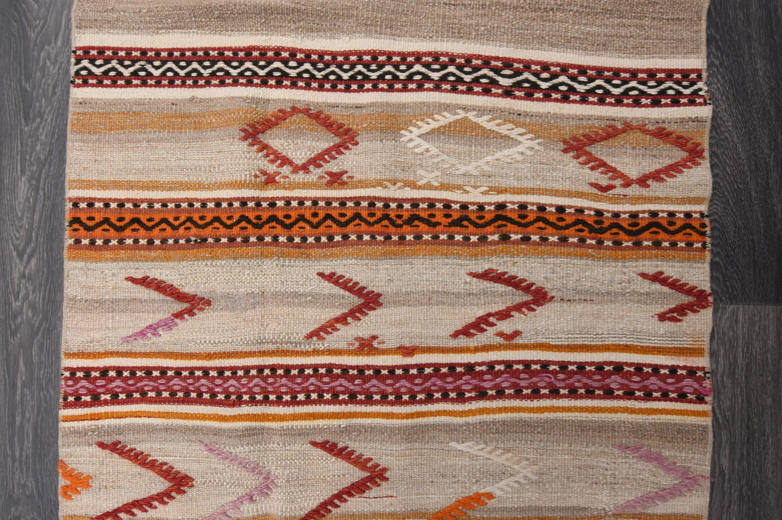 3.1x7.8 ft, TURKISH KILIM Runner - 5