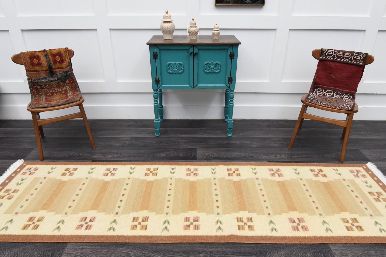 2.6x9.4 ft, TURKISH KILIM Runner - 3