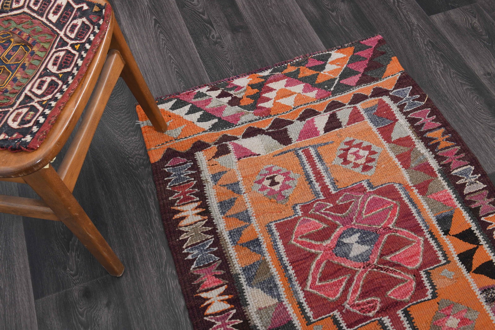 2.9x8.9 ft, TURKISH KILIM Runner - 5