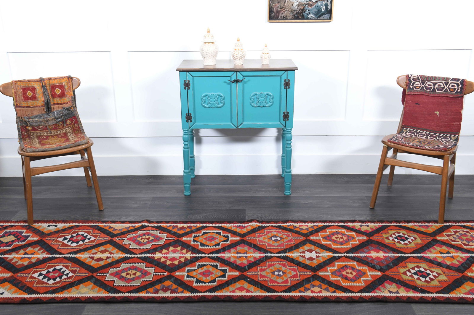 2.7x10.3 ft, TURKISH KILIM Runner - 3