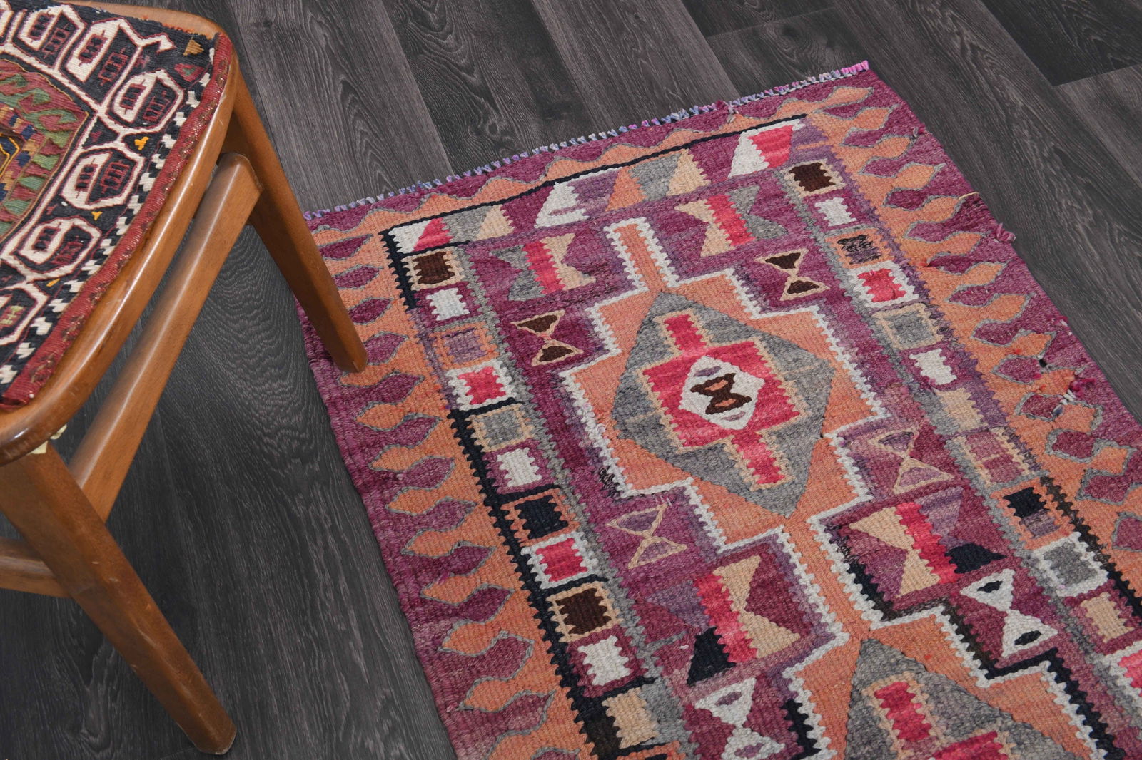 2.7x10 ft, TURKISH KILIM Runner - 5