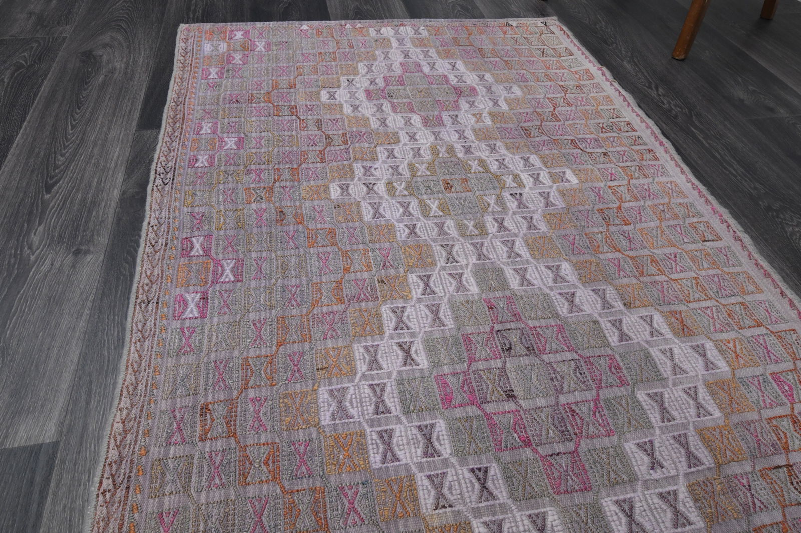 3.1x7.4 ft, TURKISH KILIM Runner - 4
