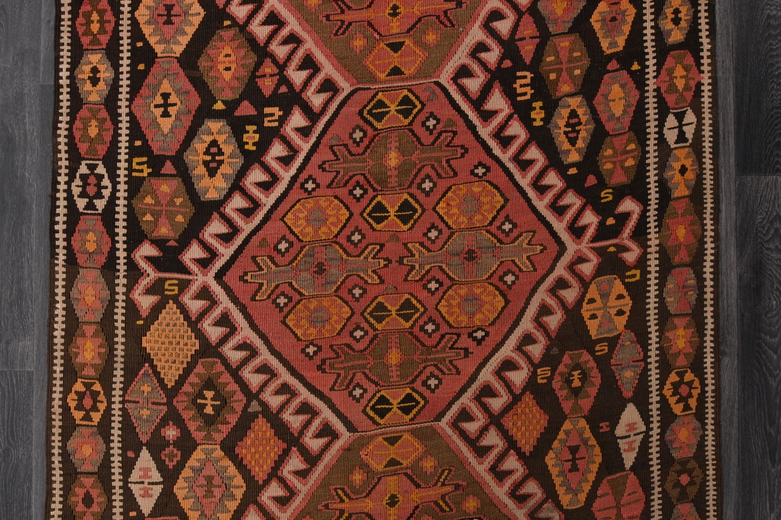 3.7x10.7 ft, TURKISH KILIM Runner - 5