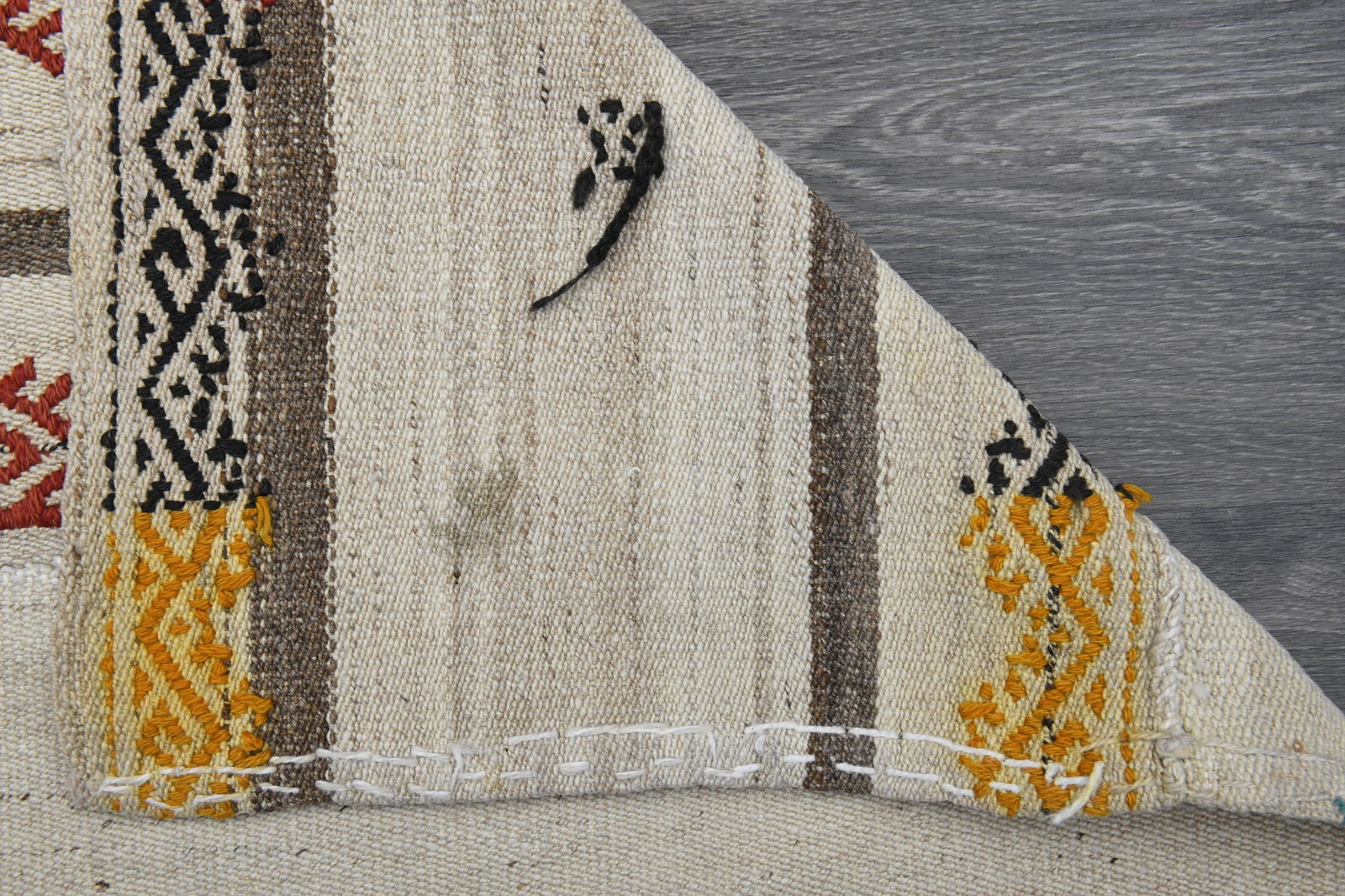 3.8x11.3 ft, TURKISH KILIM Runner - 8