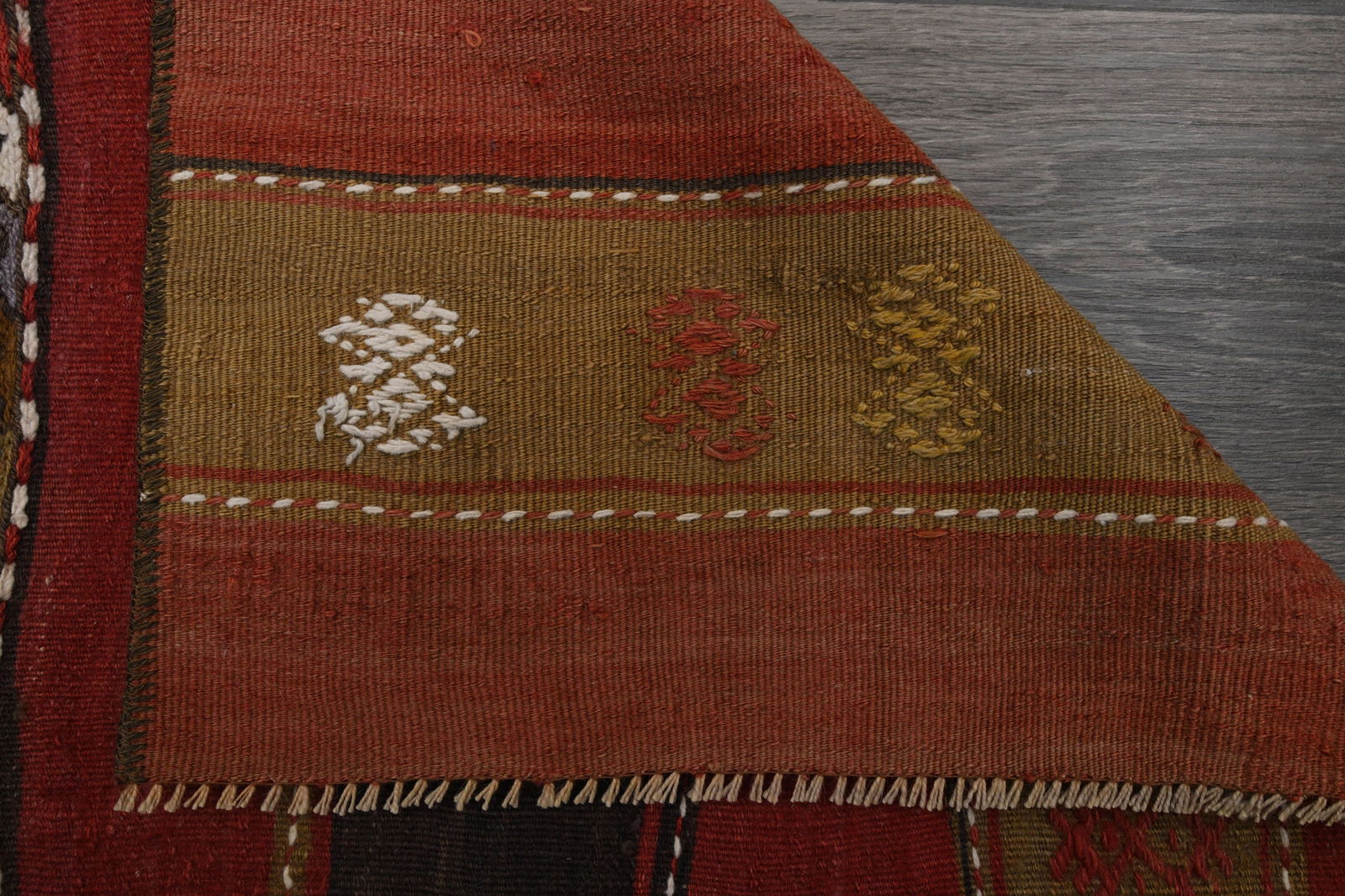 3.4x5.3 ft, TURKISH KILIM Rug - 7