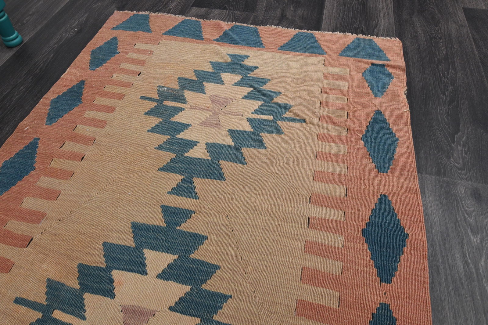 2.7x3.7 ft, TURKISH KILIM Rug - 3