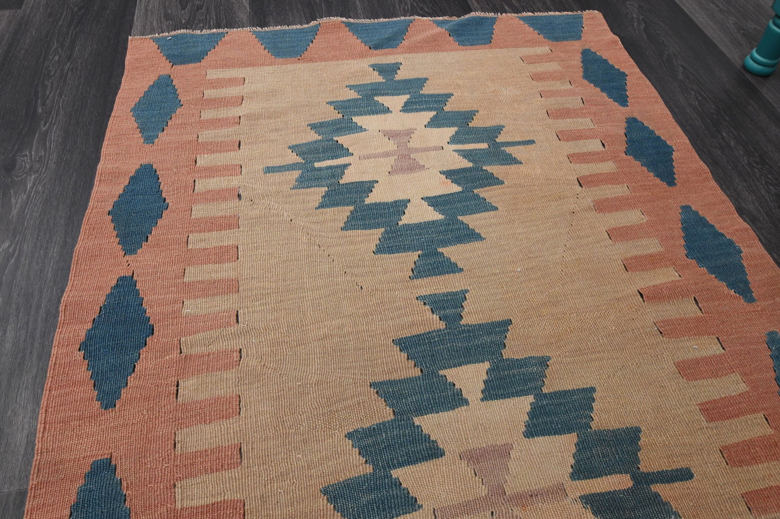 2.7x3.7 ft, TURKISH KILIM Rug - 4