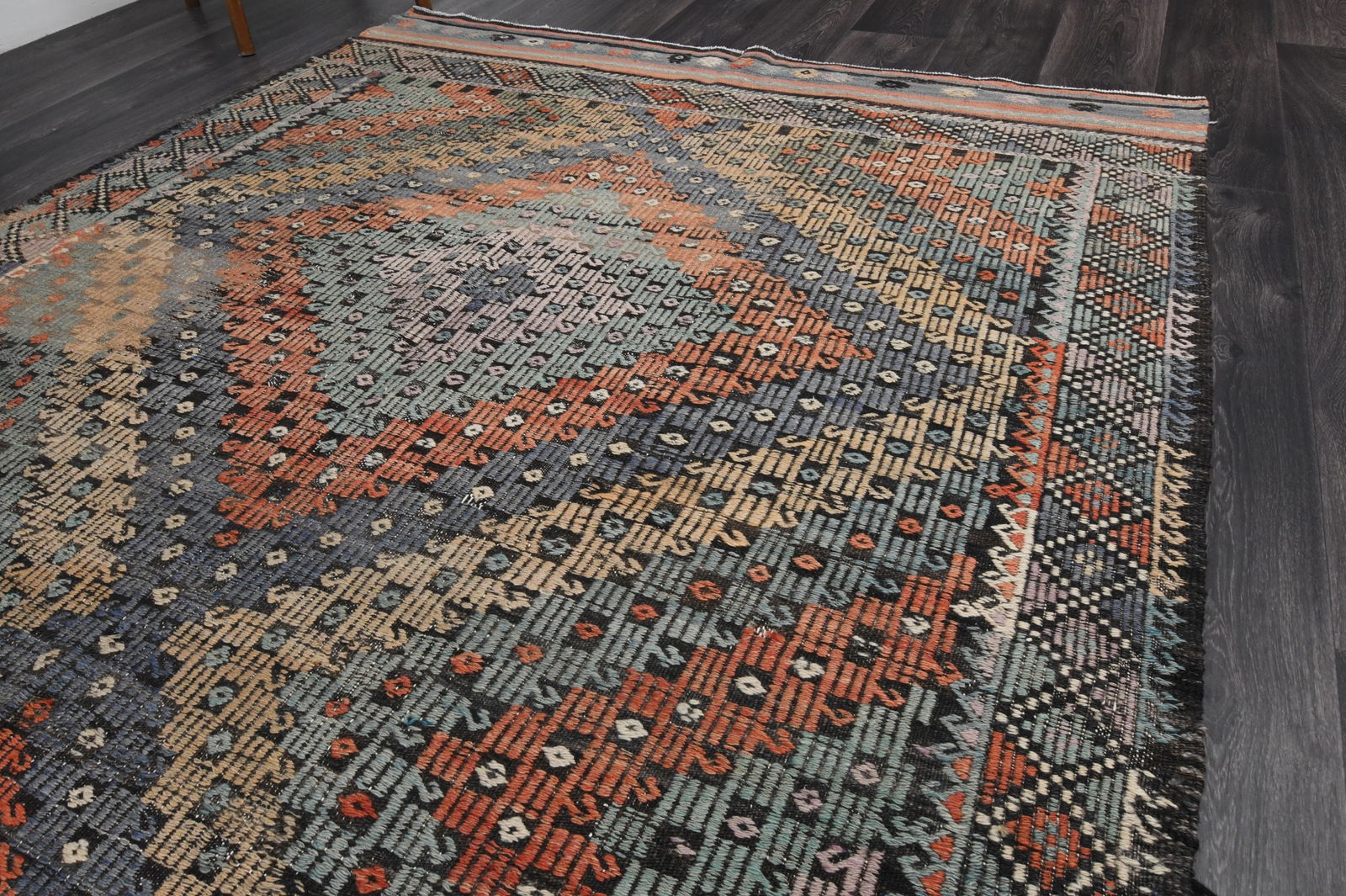 5.8x8.5 ft, TURKISH Flatweave Kilim Rug - 3