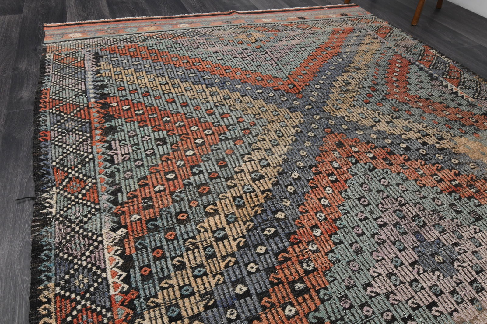 5.8x8.5 ft, TURKISH Flatweave Kilim Rug - 4
