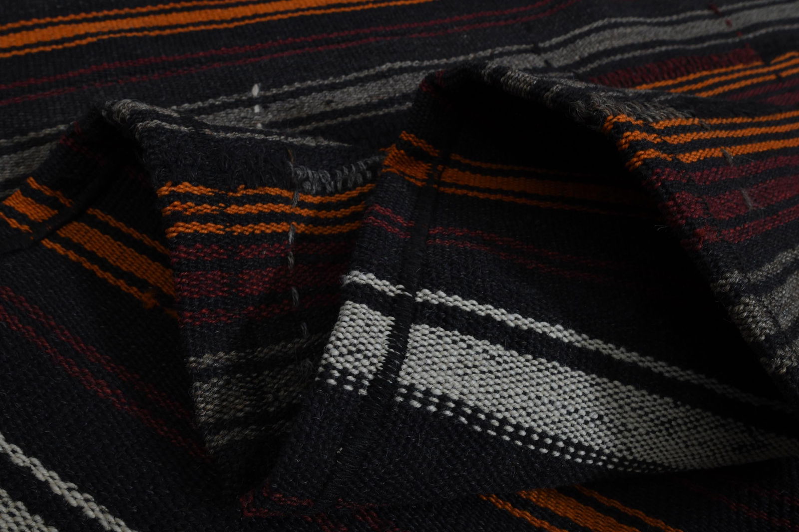 4.7x9.3 ft, STRIPED KILIM RUG - 3