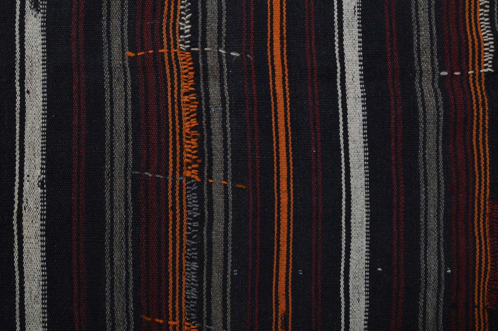 4.7x9.3 ft, STRIPED KILIM RUG - 6