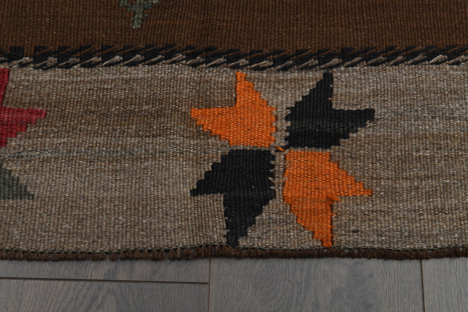 5'6x12'9 ft, BROWN COLORFUL RUG, - 3