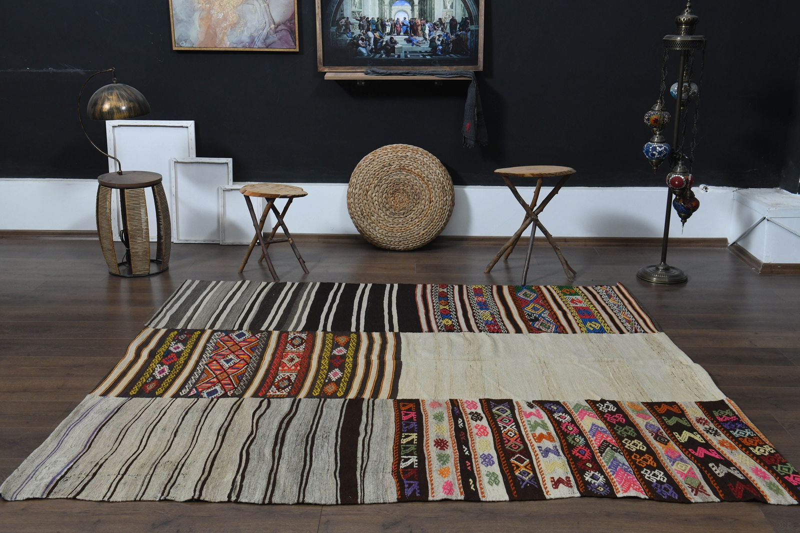 6.5x7.5 ft, ANTIQUE KILIM RUG - 9