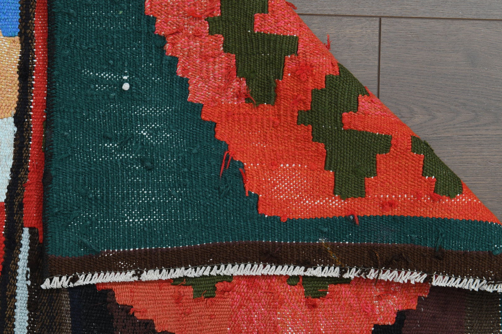 5'6x8'8 ft, COLORFUL ANTIQUE KILIM - 2