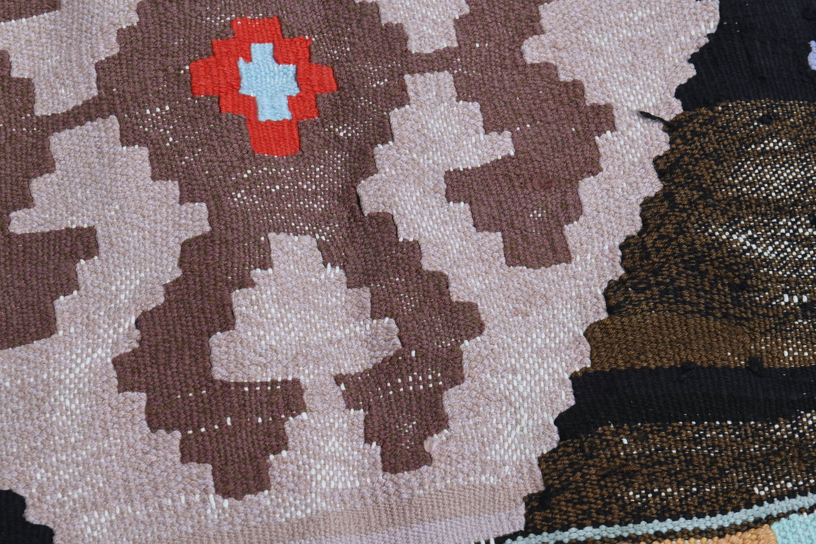 5'6x8'8 ft, COLORFUL ANTIQUE KILIM - 7