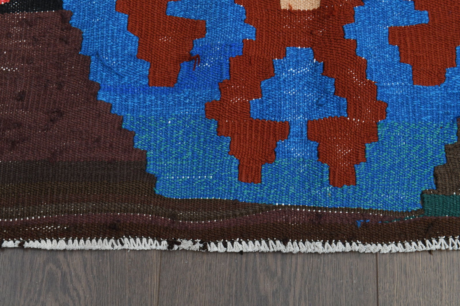 5'6x8'8 ft, COLORFUL ANTIQUE KILIM - 8