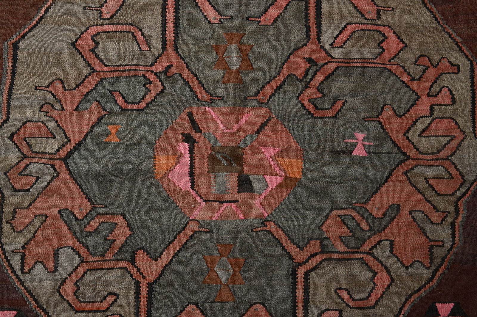 6.5x10.7 ft, COLORFUL ANTIQUE KILIM: Title: 6.5x10.7 ft, COLORFUL ANTIQUE KILIM Description: This Turkish one-of-a-kind Vintage Flatweave Kilim Rug is hand-knotted and handwoven by the most skilled artisans who use pure wool, in vibrant,