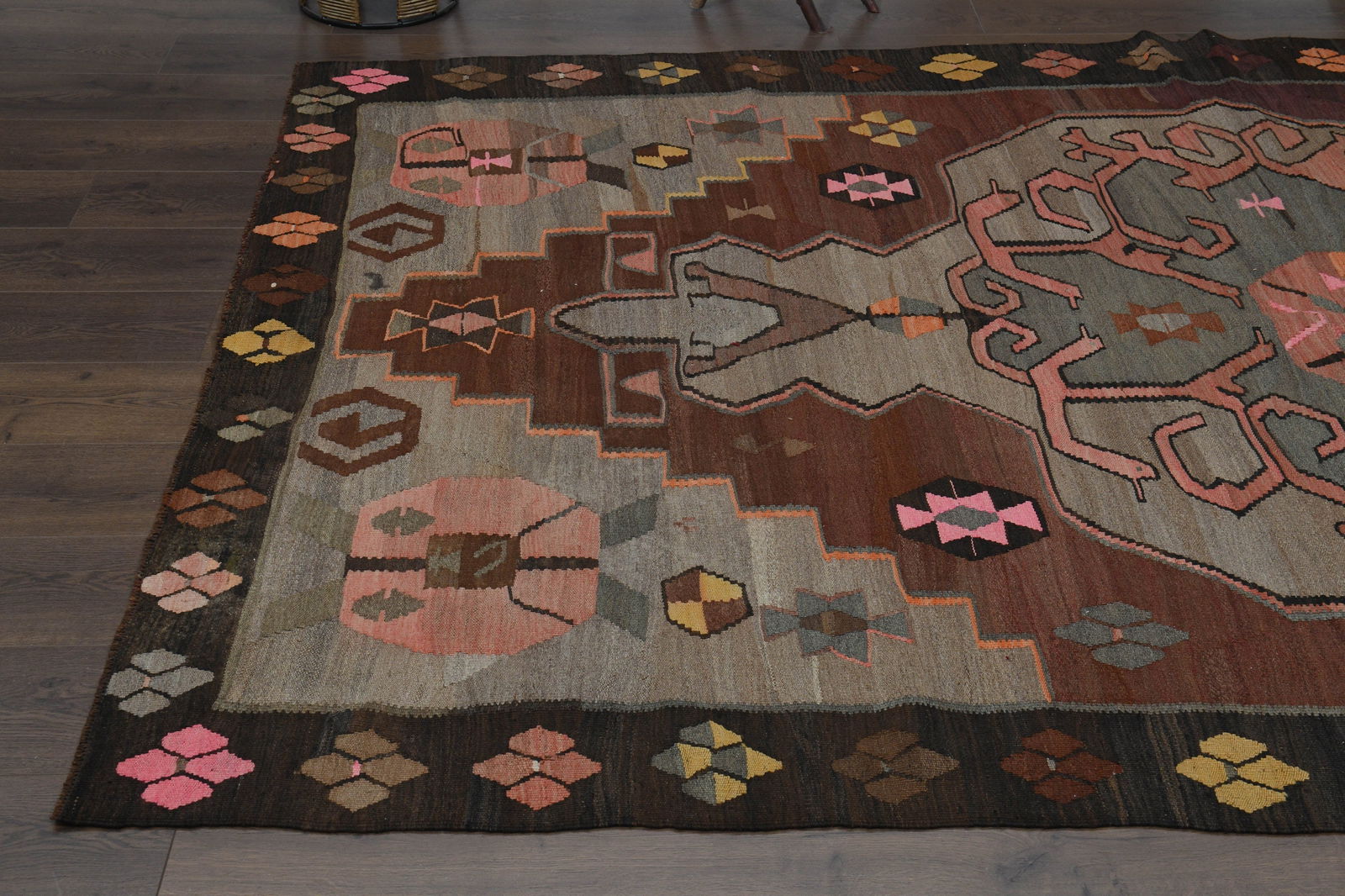 6.5x10.7 ft, COLORFUL ANTIQUE KILIM - 5
