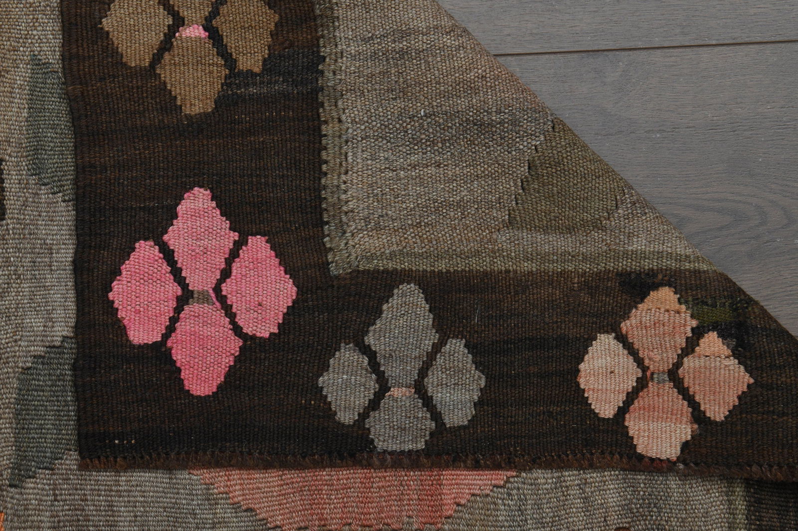 6.5x10.7 ft, COLORFUL ANTIQUE KILIM - 8