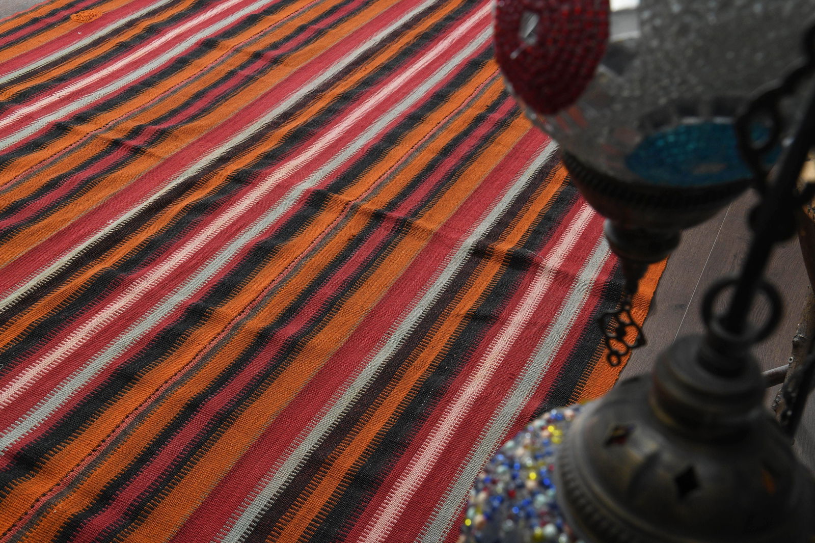 6'3x11'2 ft, COLORFUL TURKISH RUG - 3