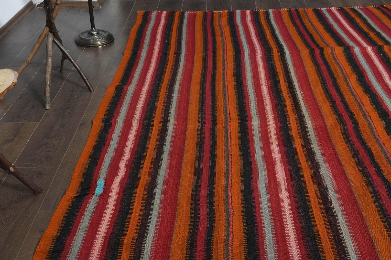 6'3x11'2 ft, COLORFUL TURKISH RUG - 4