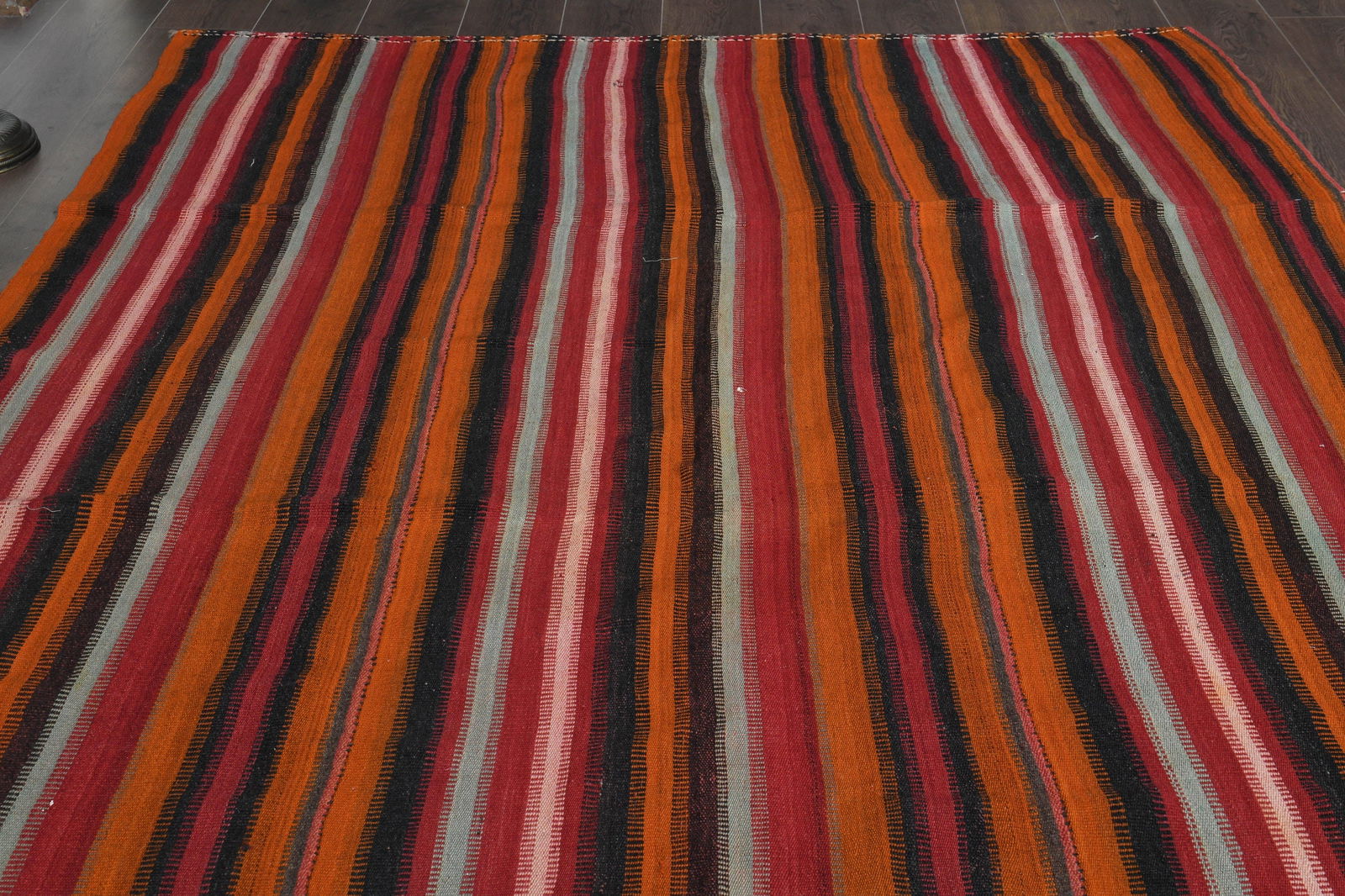 6'3x11'2 ft, COLORFUL TURKISH RUG - 7