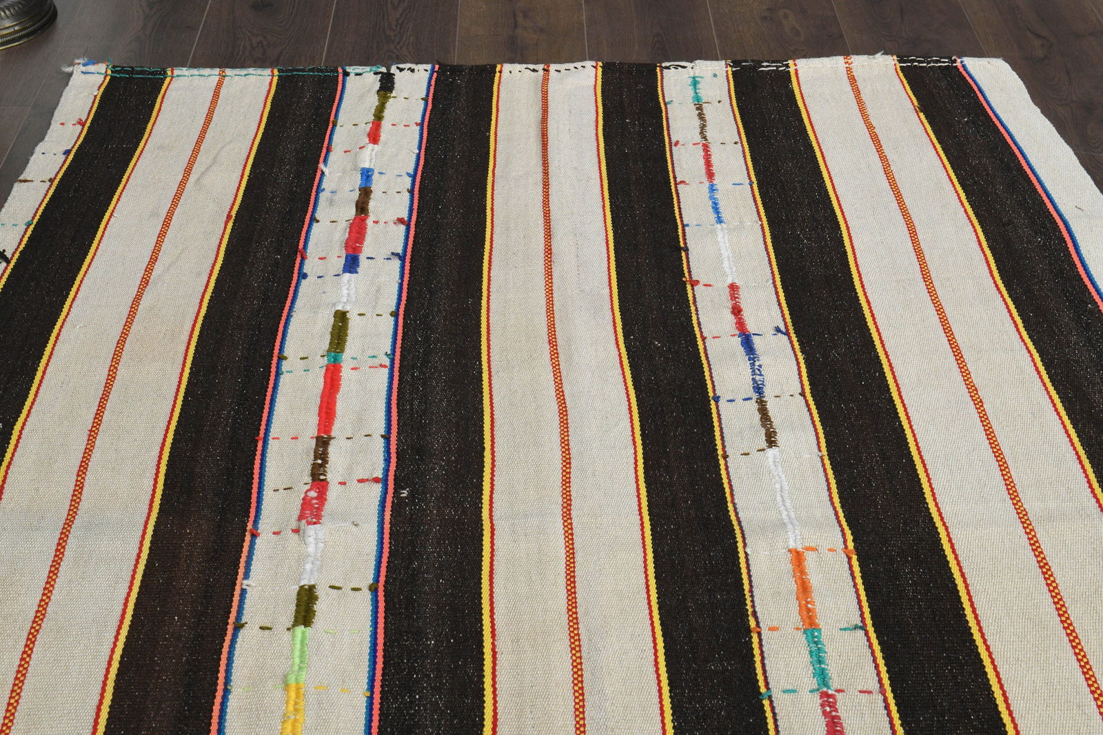 4'5x6'8 ft, BEIGE BROWN KILIM - 7