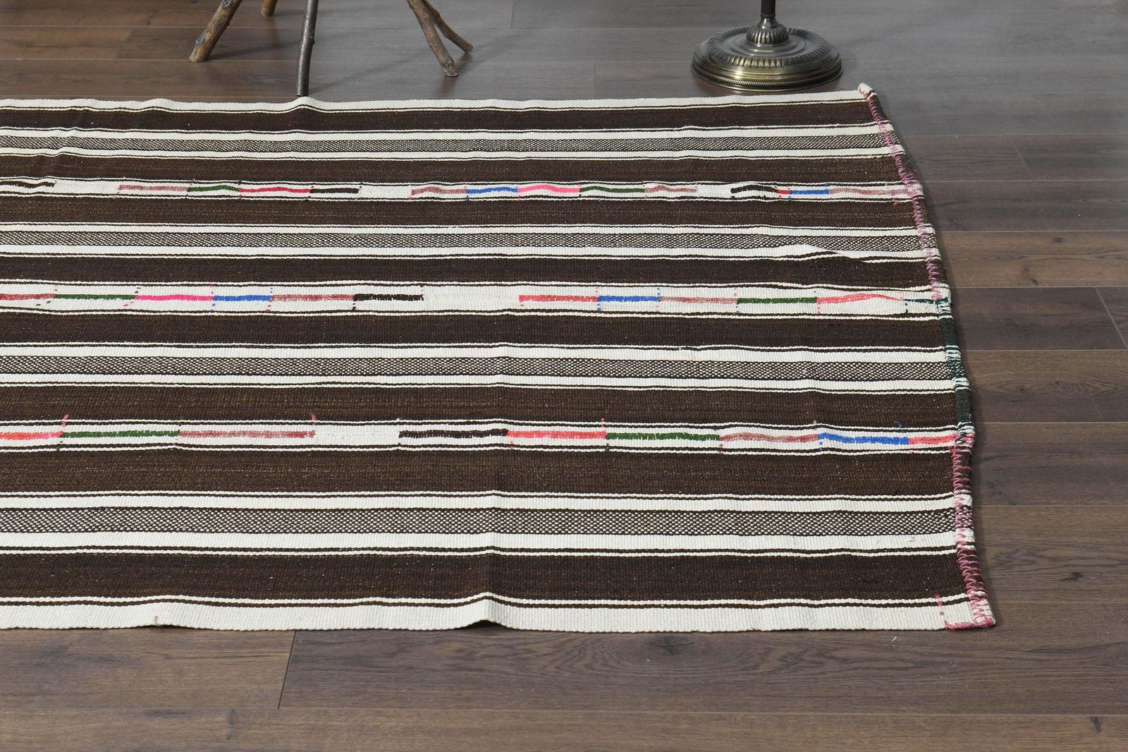 5'1x8'5 ft, BROWN BEIGE RUG - 9