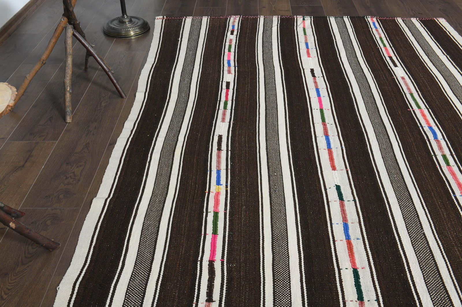 5'1x8'5 ft, BROWN BEIGE RUG - 6