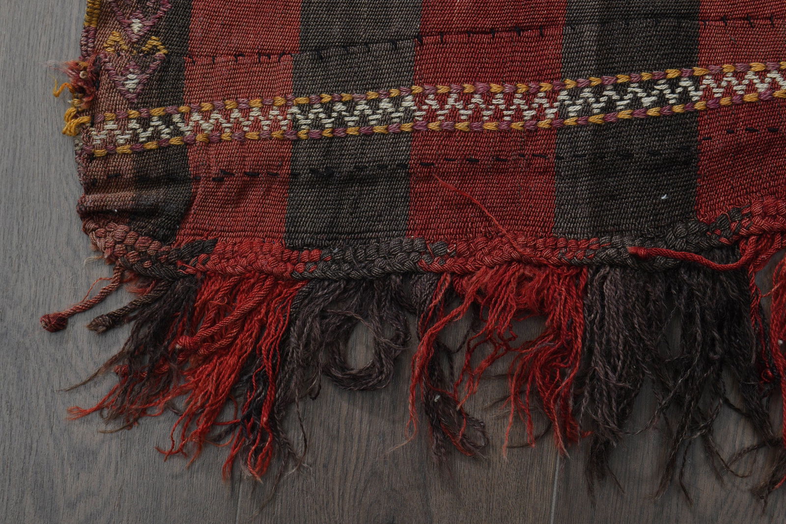 4'6x11'4 ft, ORANGE KILIM RUG - 3