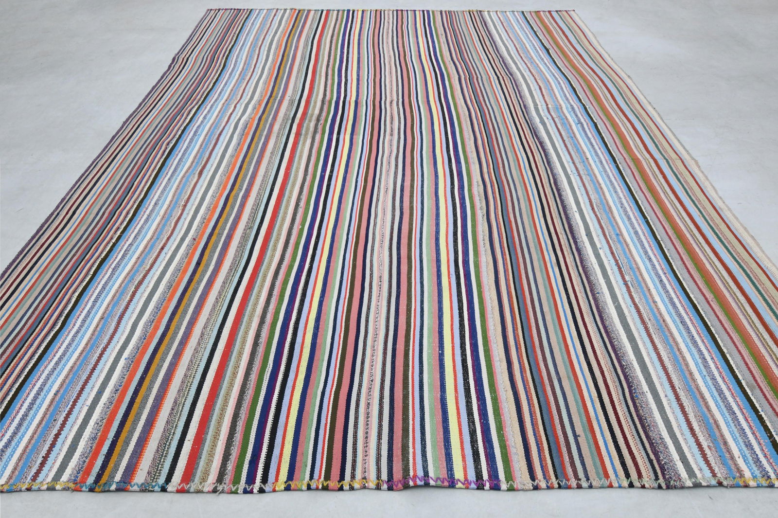10.1x13.5 ft, ANTIQUE COLORFUL KILIM - 4