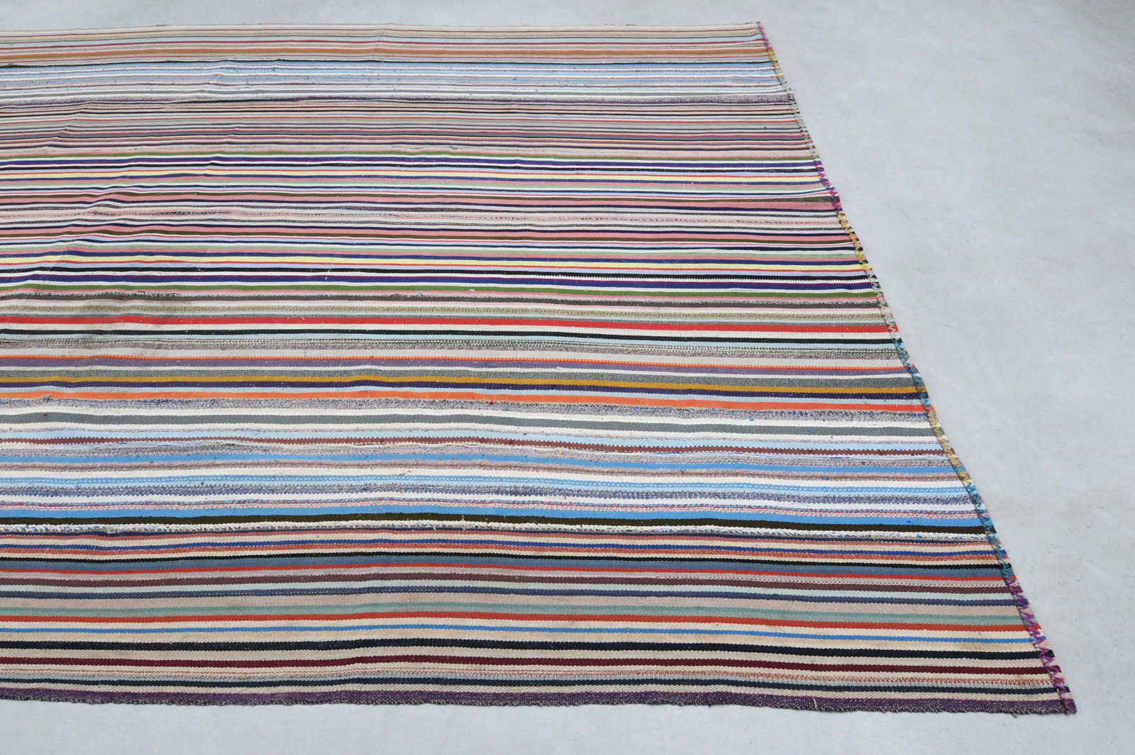 10.1x13.5 ft, ANTIQUE COLORFUL KILIM - 8