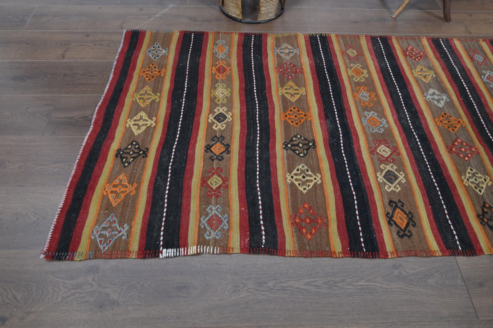 3'2x12 ft, COLORFUL KILIM RUNNER - 9