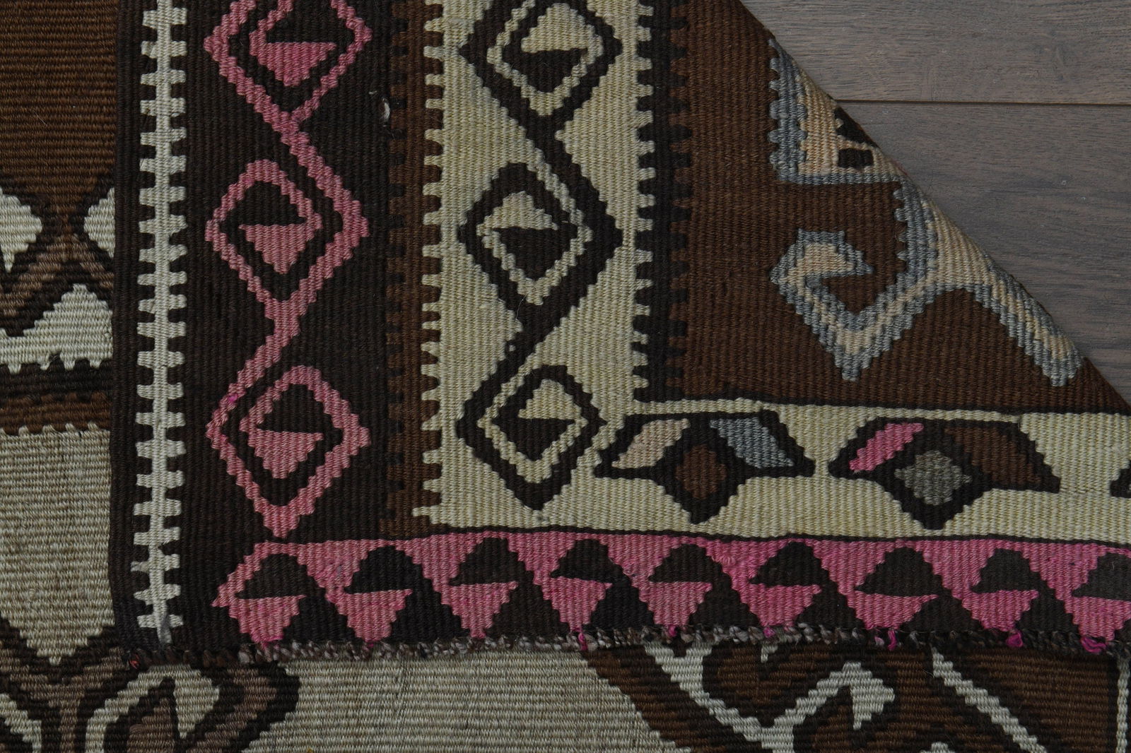 4'6x14'5 ft, BROWN BEIGE RUG - 8