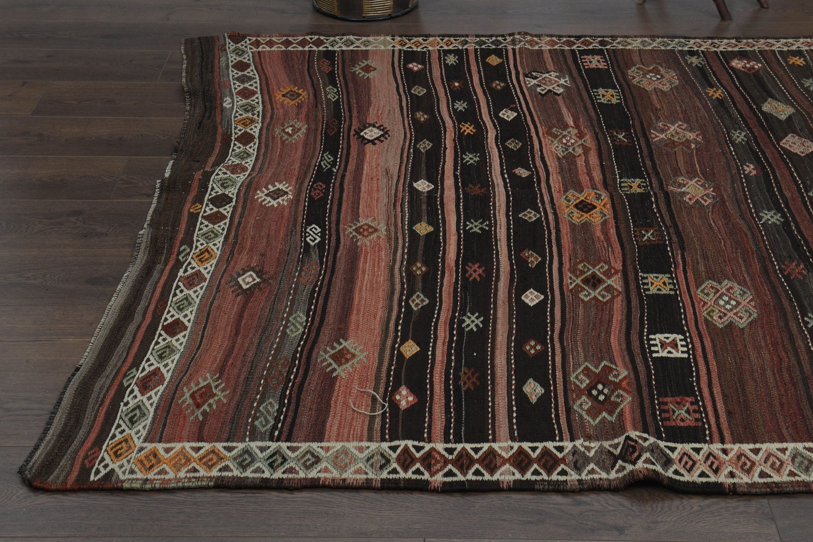 5'6x12'4 ft, TURKISH OUSHAK RUG - 6