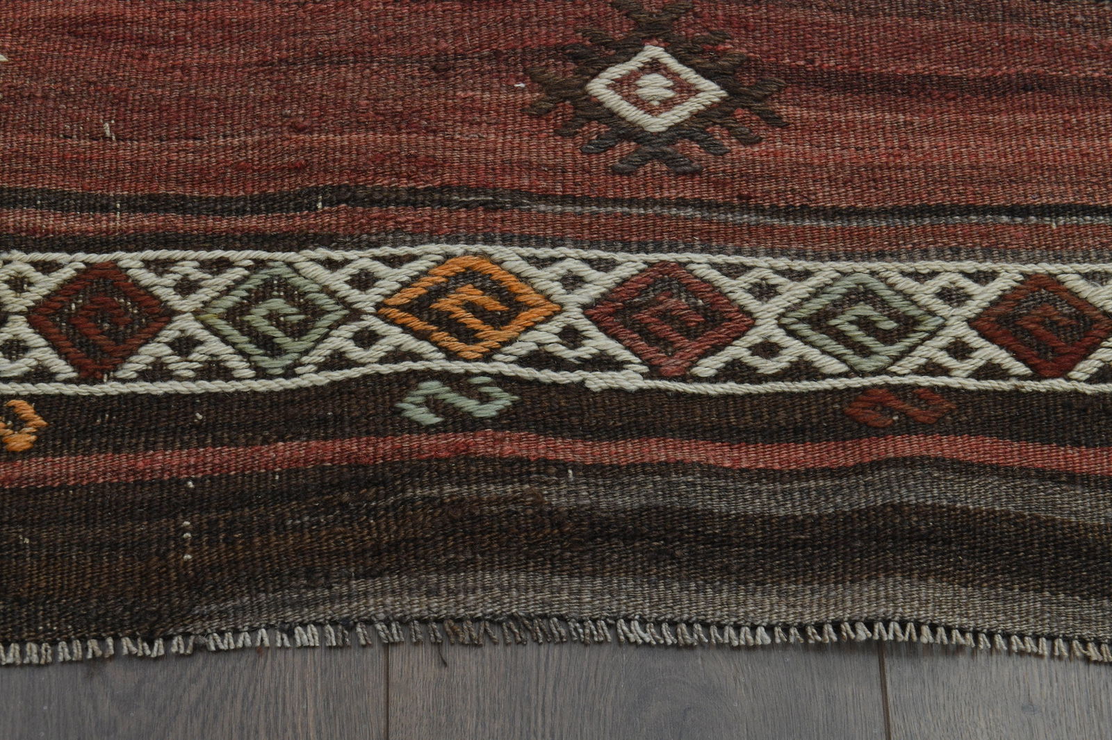 5'6x12'4 ft, TURKISH OUSHAK RUG - 7