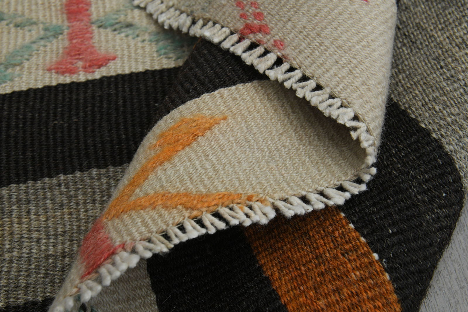 2.6x6.4 ft, COLORFUL KILIM RUNNER - 4