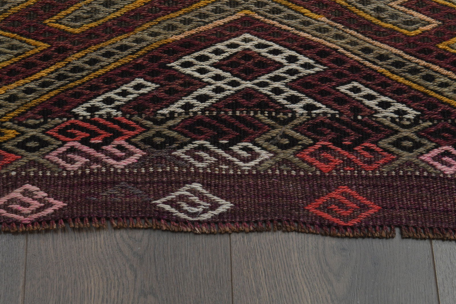 4'6x13 ft, EARTH TONE KILIM - 3