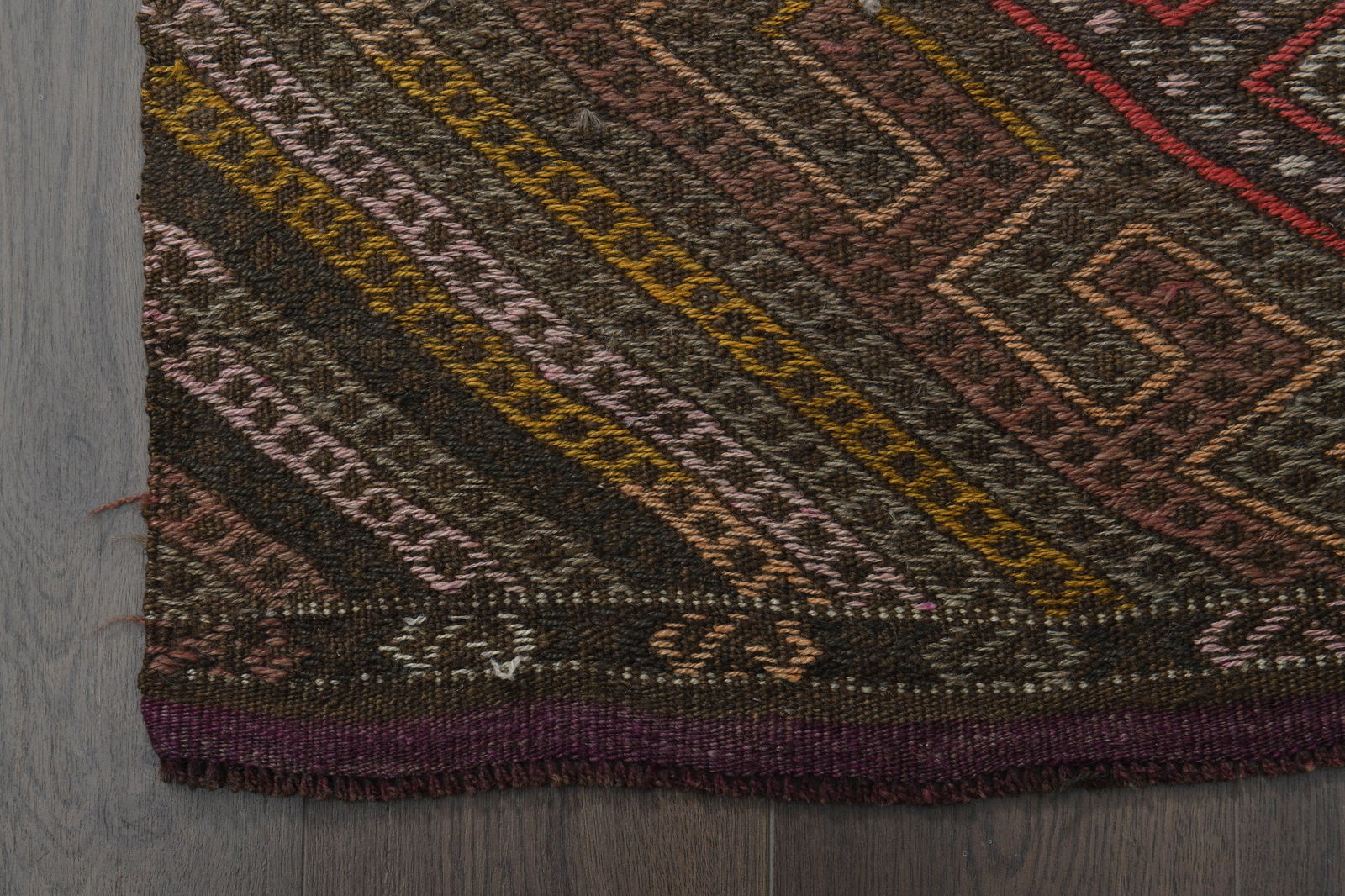 4'6x13 ft, EARTH TONE KILIM - 5