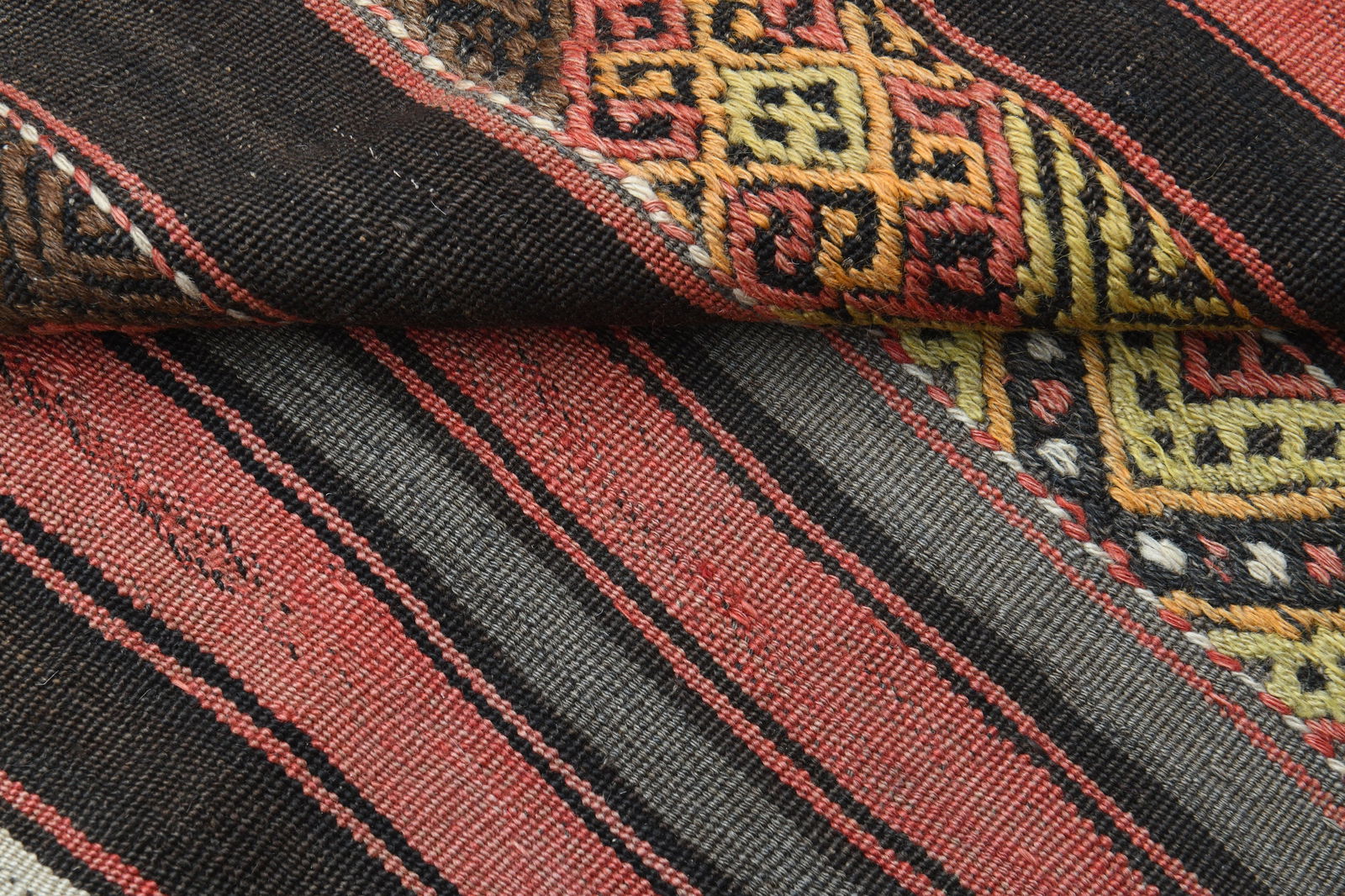 3.3x13.8 TURKISH Striped Runner Rug - 2